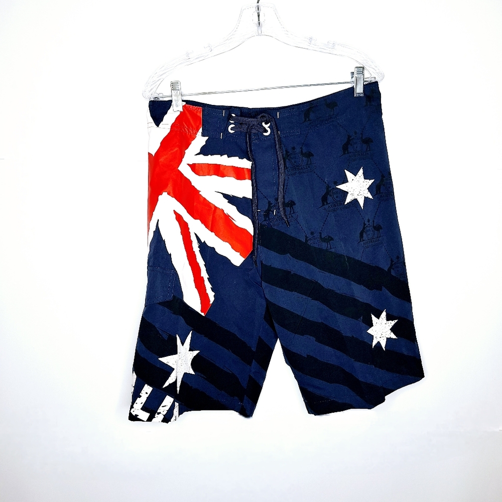 NWT Joey Roo brand"The Land Down Under"Preppy,Bermuda style, swim shorts.